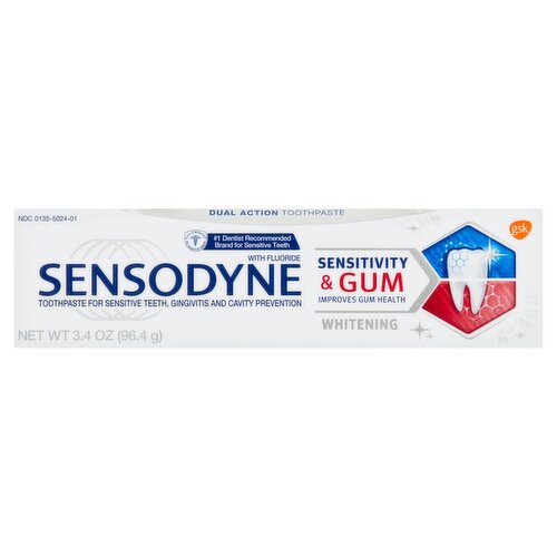 Sensodyne Sensitivity & Gum Whitening Toothpaste, 3.4 oz