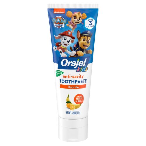 Orajel Paw Patrol Bubble Berry Anticavity Fluoride Toothpaste, 4.2 oz