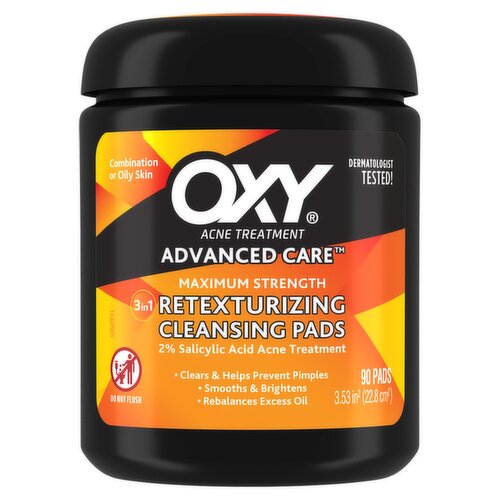 Oxy 3-in-1 Acne Cleansing Pads, 90 count