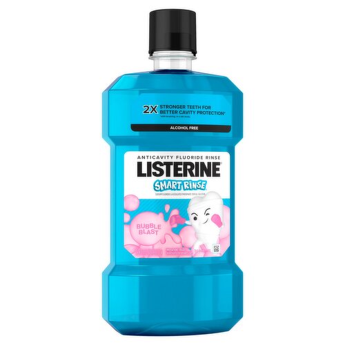 Listerine Smart Rinse Bubble Blast Anticavity Fluoride Rinse, 16.9 fl oz