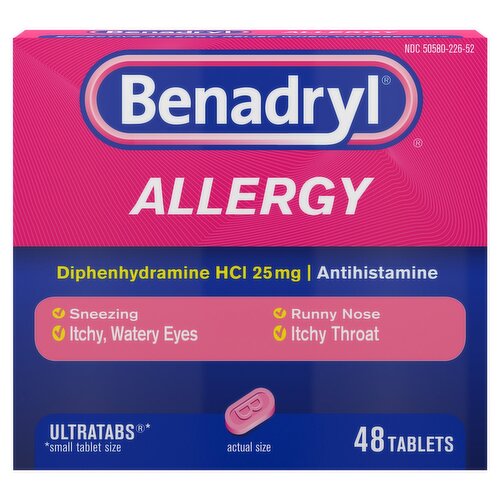 Benadryl Allergy Ultratabs Tablets, 48 count