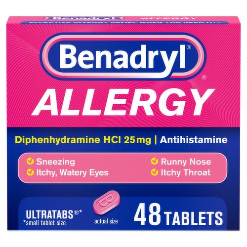 Benadryl Allergy Ultratabs Tablets, 48 count