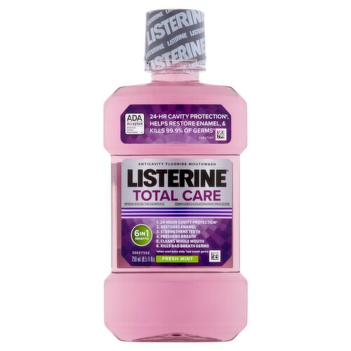 Listerine Total Care Fresh Mint Anticavity Fluoride Mouthwash, 8.5 fl oz