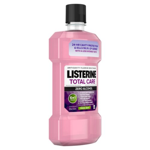 Listerine Total Care Zero Alcohol-Free Mouthwash, Fresh Mint, 500 mL