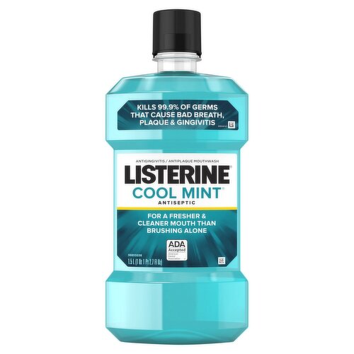 Listerine Cool Mint Antiseptic Mouthwash, 1 qt 1 pt 2.7 fl oz