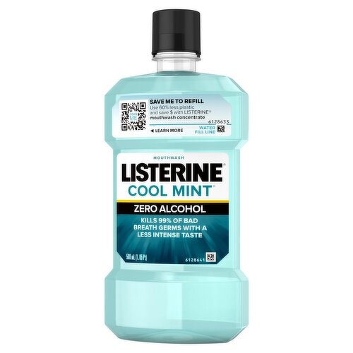 Listerine Cool Mint Zero Alcohol Mouthwash, 1.05 pt