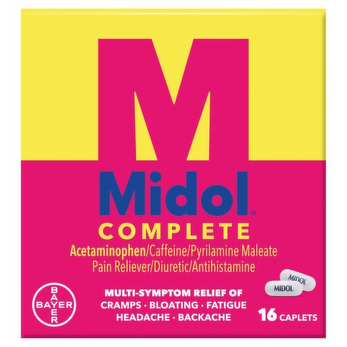 Midol Complete Acetaminophen Pain Reliever, 16 count