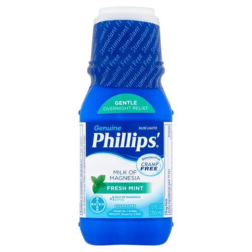 Phillips' Saline Laxative Fresh Mint Milk of Magnesia, 12 fl oz