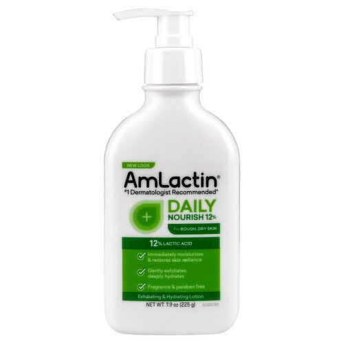 Amlactin 12% Lactic Acid Daily Nourish Exfoliating & Hydrating Lotion, 7.9 oz