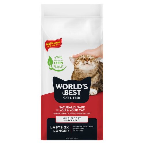 World's Best Cat Litter™ Multiple Cat Unscented, 8 lb