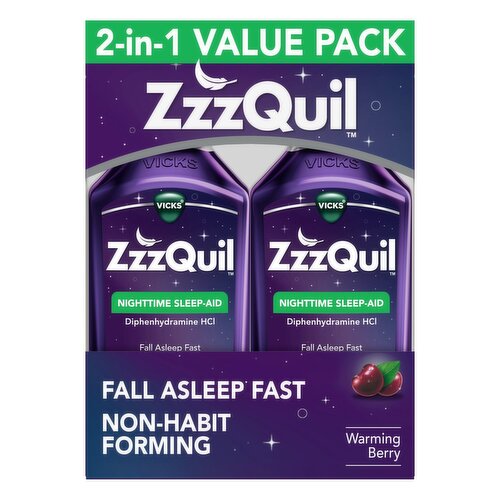 2 x 12 oz ZzzQuil Warming Berry 6 Twi
