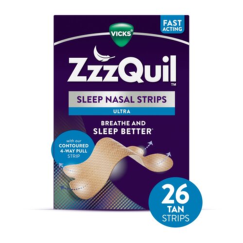 ZQ Nasal Strips 26 Ct Tan Ult 4x6/24
