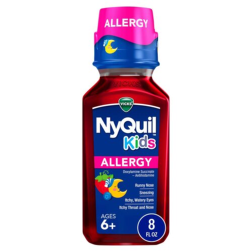 Vicks NyQuil Kids Allergy Liquid, Ages 6+, 8 fl oz