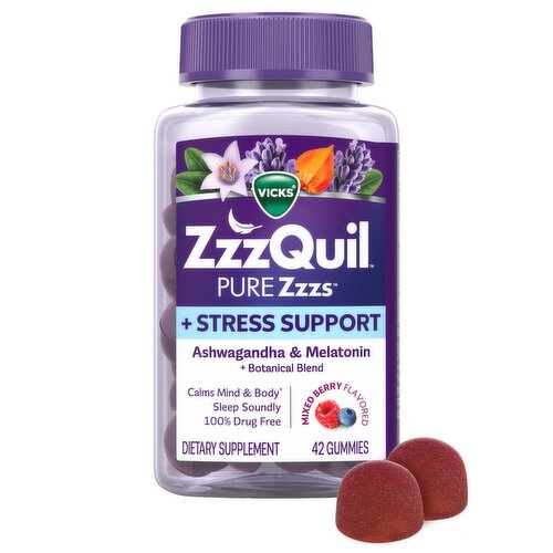 ZQ PURE Zzzs De-Stress Gummies 42ct
