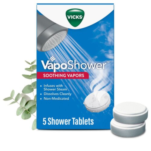 Vicks VapoShower, Dissolvable Shower Tablets, Soothing Non-Medicated Vicks Vapors, Infuses into Sho