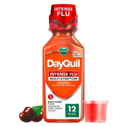 Vicks DayQuil Intense Flu Multi-Symptom Syrup, 12 fl oz