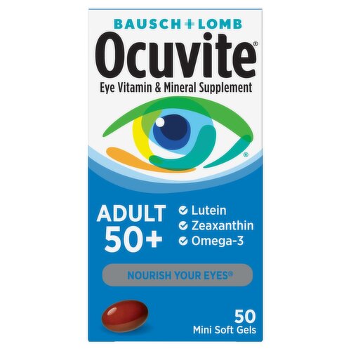 Bausch + Lomb Ocuvite Eye Vitamin & Mineral Supplement, Adult 50+,  50 count