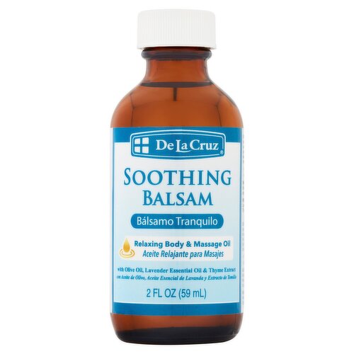 De La Cruz Soothing Balsam Relaxing Body & Massage Oil, 2 fl oz