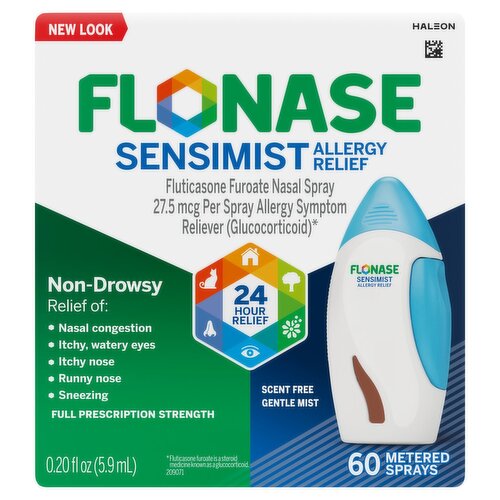 Flonase Sensimist Allergy Relief Nasal Spray, 27.5 mcg, 60 count, 0.20 fl oz