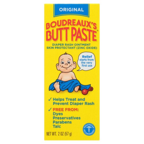 Boudreaux's Butt Paste Original Diaper Rash Ointment, 2 oz