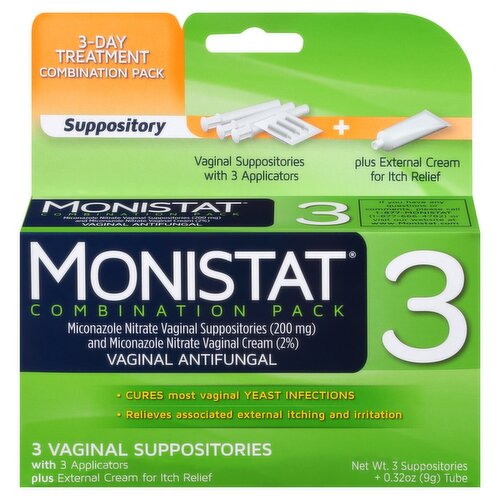 Monistat 3-Day Treatment Vaginal Antifungal Combination Pack