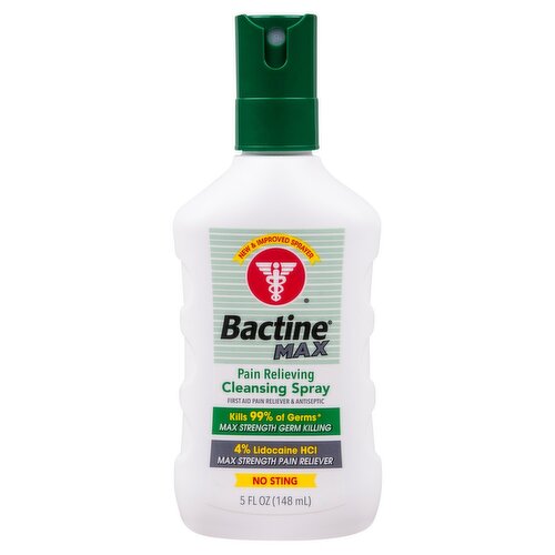 Bactine Cleansing Spray, Pain Relieving, Max, 5 fl oz