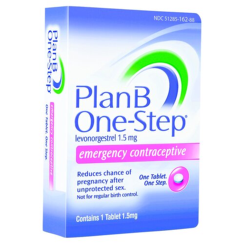 Plan B One-Step Emergency Contraceptive Levonorgestrel Tablet, 1.5 mg