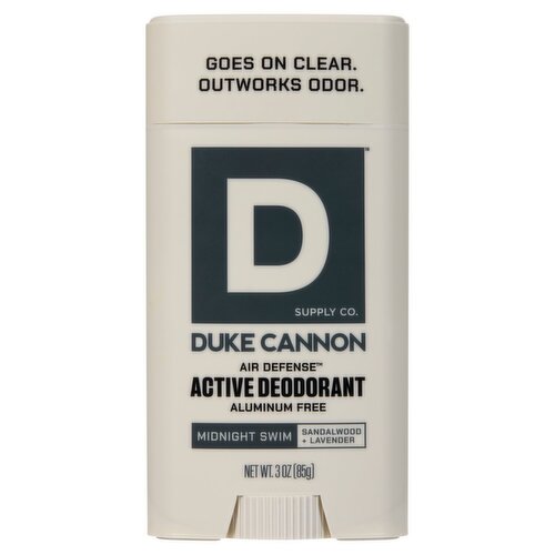 Duke Cannon Supply Co. Air Defense Aluminum Free Midnight Swim Active Deodorant, 3 oz
