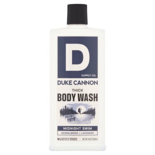 Duke Cannon Supply Co. Sandalwood + Lavender Midnight Swim Thick Body Wash, 18 oz