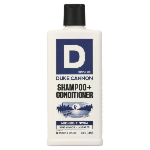 Duke Cannon Supply Co. Midnight Swim Shampoo + Conditioner, 14 fl oz