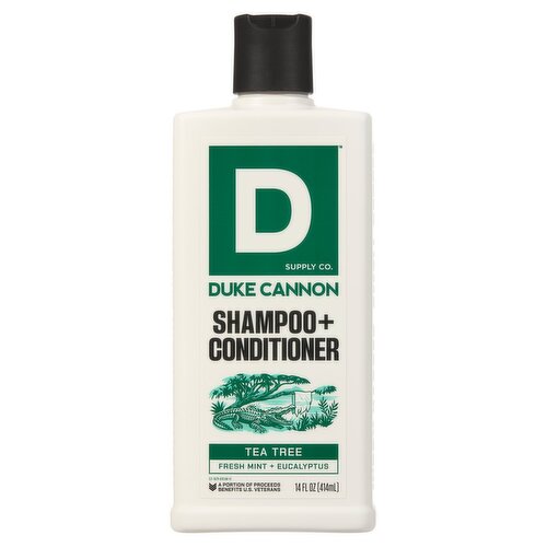 Duke Cannon Supply Co. Tea Tree Shampoo + Conditioner, 14 fl oz