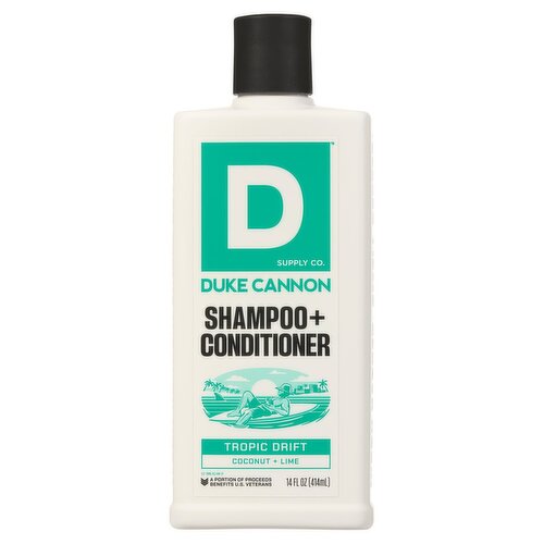 Duke Cannon Supply Co. Tropic Drift Shampoo + Conditioner, 14 fl oz