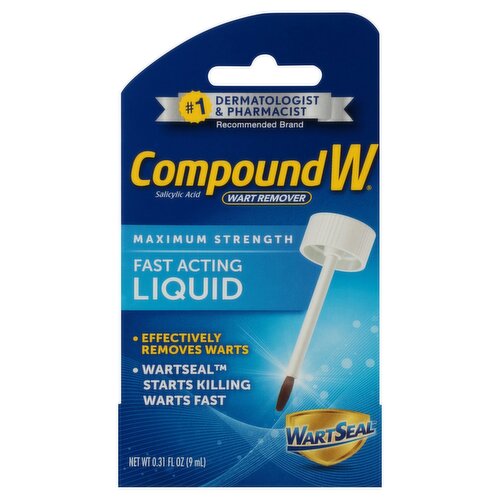 Compound W Maximum Strength Fast Acting Liquid Wart Remover, 0.31 fl oz