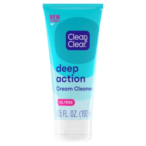 Clean & Clear Deep Action Cream Cleanser, 6.5 fl oz