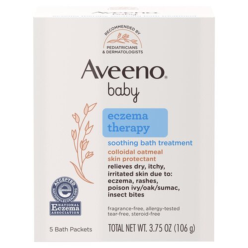 Aveeno Baby Eczema Therapy Soothing Bath Treatment, 5 count, 3.75 oz