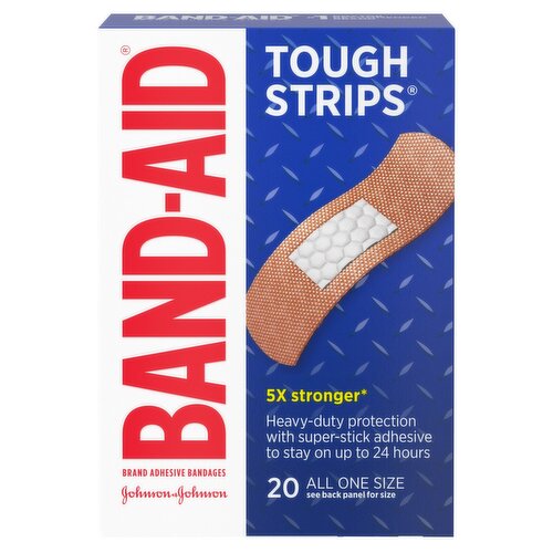 Band-Aid Tough Strips Adhesive Bandages, 20 count