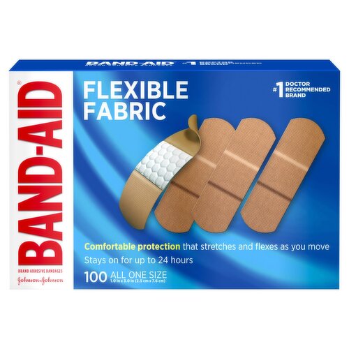 Band-Aid Flexible Fabric Adhesive Bandages, 100 count