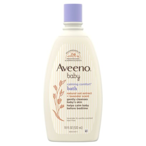 Aveeno Baby Calming Comfort Natural Oat Extract + Lavender Scent Bath, 18 fl oz