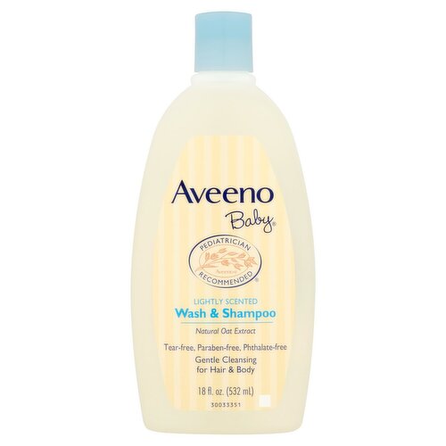 Aveeno Baby Daily Moisture Wash & Shampoo, 18 fl oz