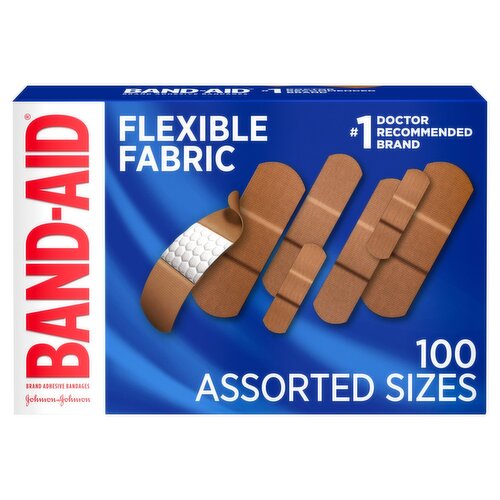 Band-Aid Flexible Fabric Adhesive Bandages, 100 count
