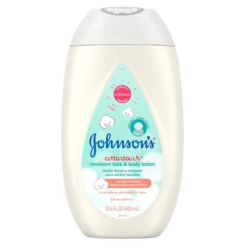 Johnson's Cottontouch Newborn Face & Body Lotion, 13.6 fl oz