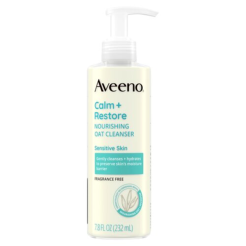 Aveeno Calm + Restore Nourishing Oat Cleanser, 7.8 fl oz