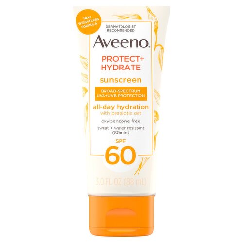 Aveeno Protect + Hydrate Broad-Spectrum Sunscreen, SPF 60, 3.0 fl oz