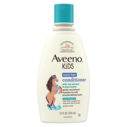 Aveeno Kids Curly Hair with Oat Extract & Shea Butter Conditioner, 12 fl oz
