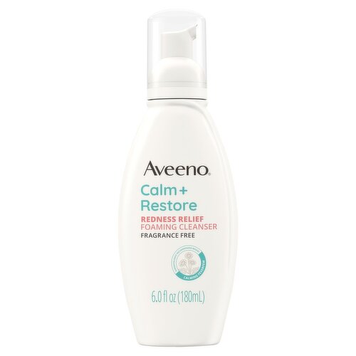 Aveeno Calm + Restore Redness Relief Foaming Cleanser, 6.0 fl oz