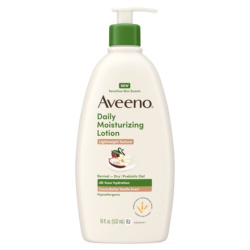 Aveeno Cocoa Butter Vanilla Scent Daily Moisturizing Lotion, 18 fl oz