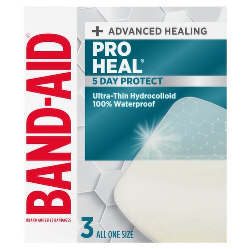 Band-Aid Pro Heal 5 Day Protect Adhesive Bandages, 3 count