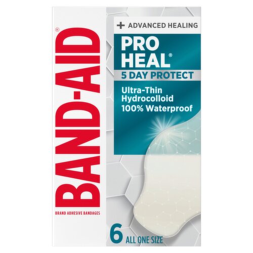 Band-Aid Pro Heal 5 Day Protect Adhesive Bandages, 6 count