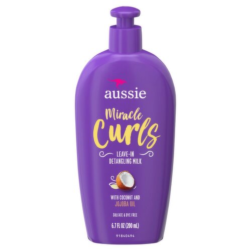 Aussie Miracle Curls Leave-In Detangling Milk, 6.7 fl oz