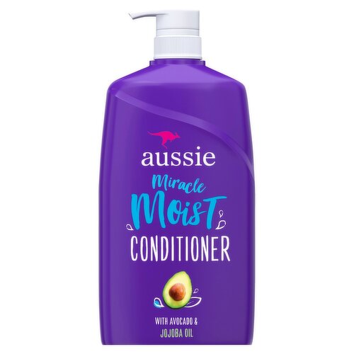 Aussie Miracle Moist with Avocado & Jojoba Oil Conditioner, 26.2 fl oz